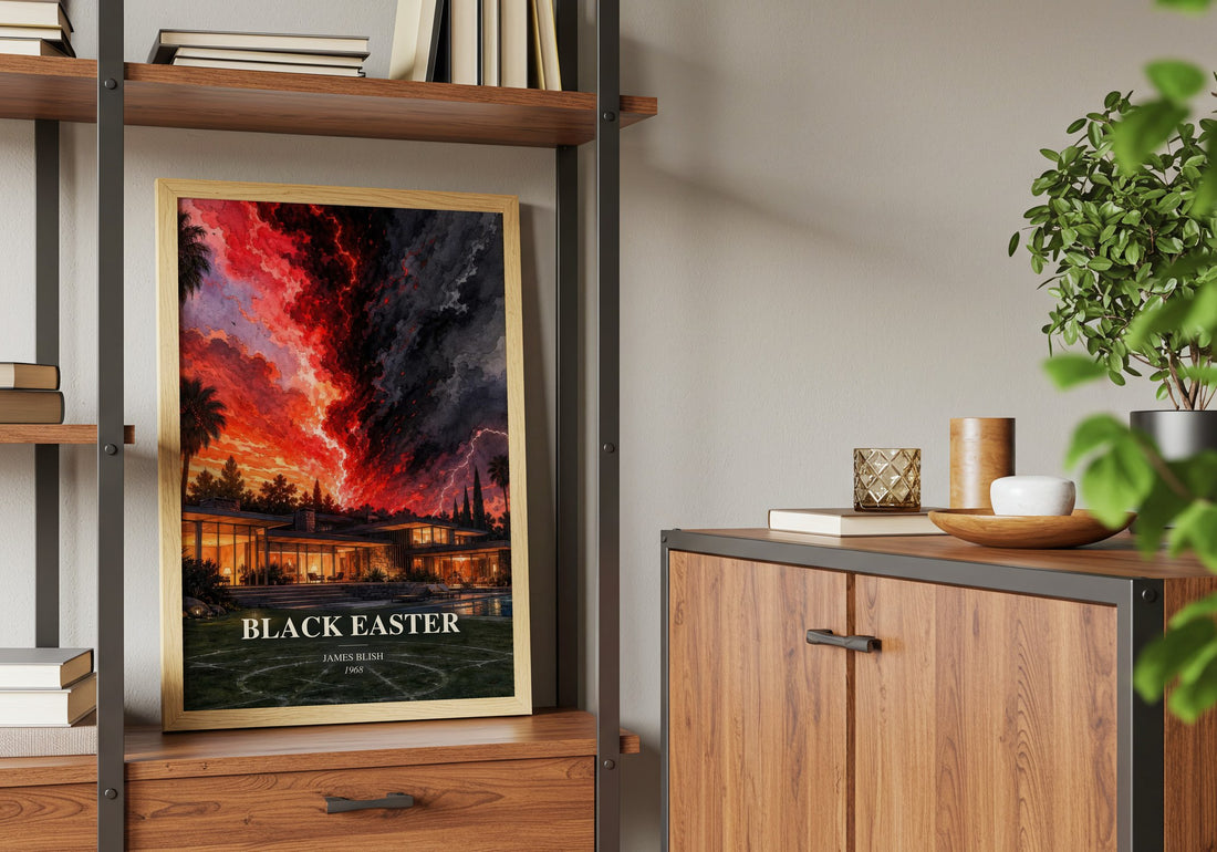 Black Easter book watercolour illustration paper finish options – matte satin gloss