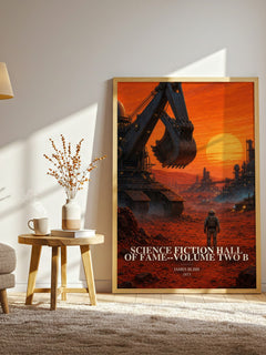 Science Fiction Hall of Fame--Volume Two B watercolour print in frame leaning in hallway – sci fi wall art