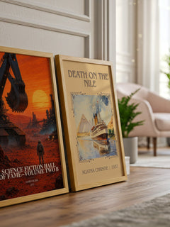 Science Fiction Hall of Fame--Volume Two B watercolour print framed by window – literary home decor