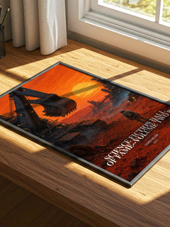 Science Fiction Hall of Fame--Volume Two B watercolour book poster framed on wall – sci fi wall art