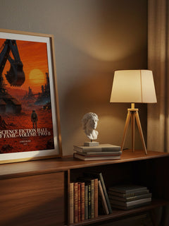 Science Fiction Hall of Fame--Volume Two B watercolour print on bookshelf – James Blish fan gift