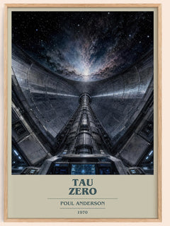 Tau Zero book cover book poster by Poul Anderson – framed literary art print