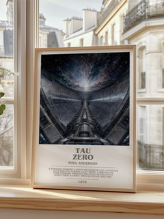 Tau Zero bookish poster colour and style options – Poul Anderson book art
