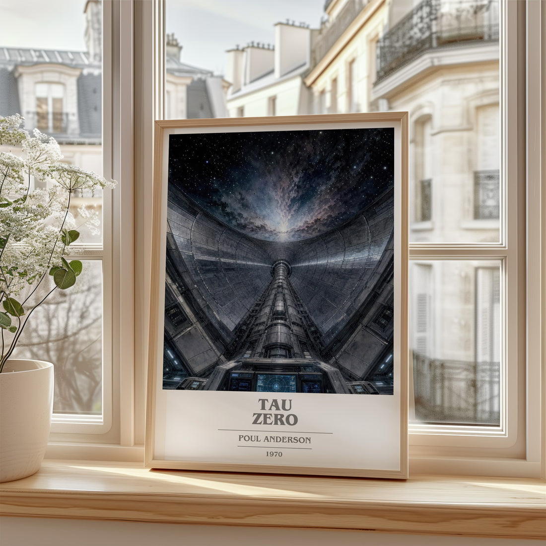 Tau Zero book cover poster colour and style options – Poul Anderson book art