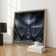 Tau Zero literary print framed by window – literary home decor