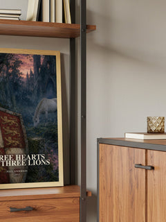 Three Hearts and Three Lions book watercolour illustration paper finish options – matte satin gloss