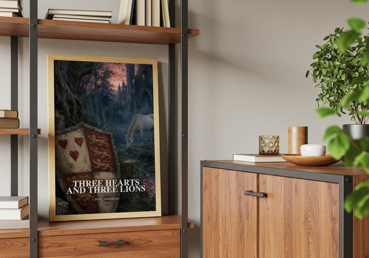 Three Hearts and Three Lions book watercolour illustration paper finish options – matte satin gloss