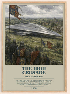 The High Crusade bookish book poster by Poul Anderson – framed literary art print