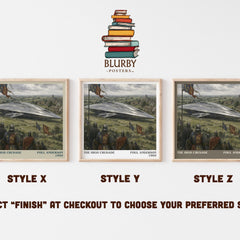 The High Crusade Literary Art Print by Poul Anderson – Style X, Y and Z square prints side by side – choose your finish