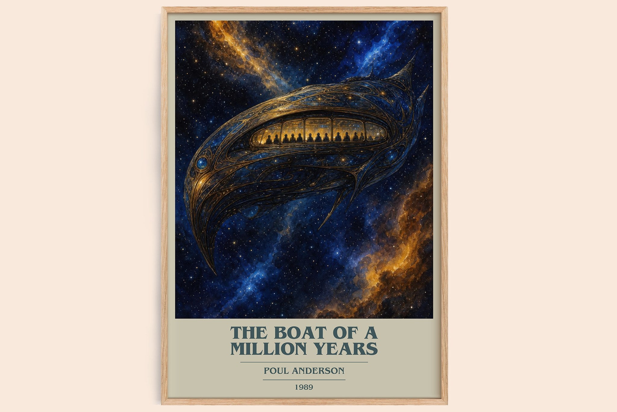 The boat of a million years Book Cover Poster by Poul Anderson