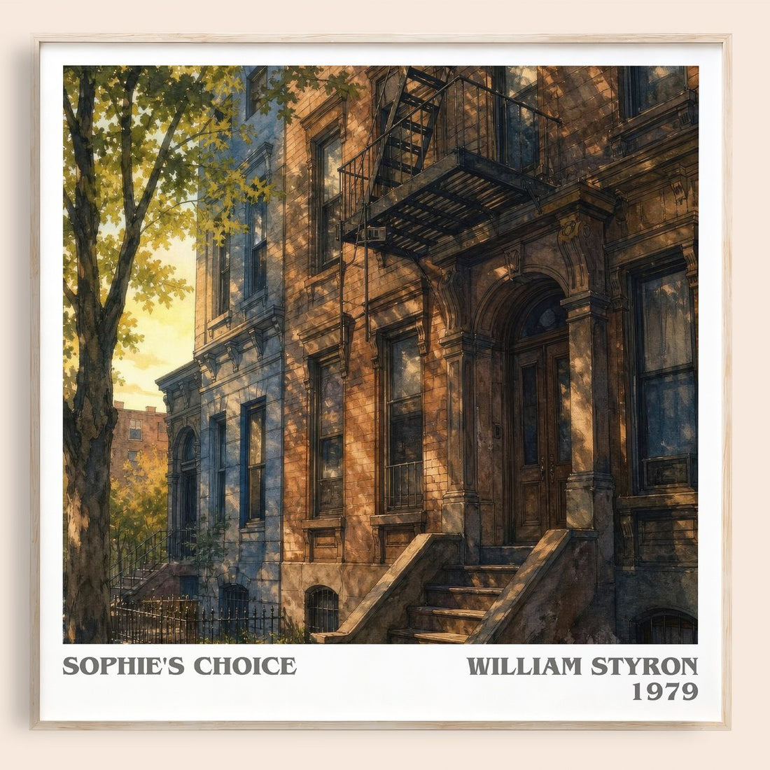 Sophie's Choice literary book poster by William Styron – framed literary art print
