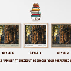 Sophie's Choice literary print in frame leaning in hallway – literary fiction wall art