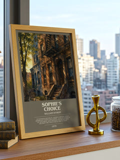 Sophie's Choice bookish print framed by window – literary home decor