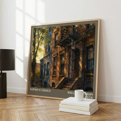 Sophie's Choice literary print framed by window – literary home decor