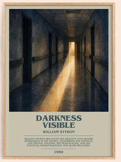 Darkness Visible bookish book poster by William Styron – framed literary art print
