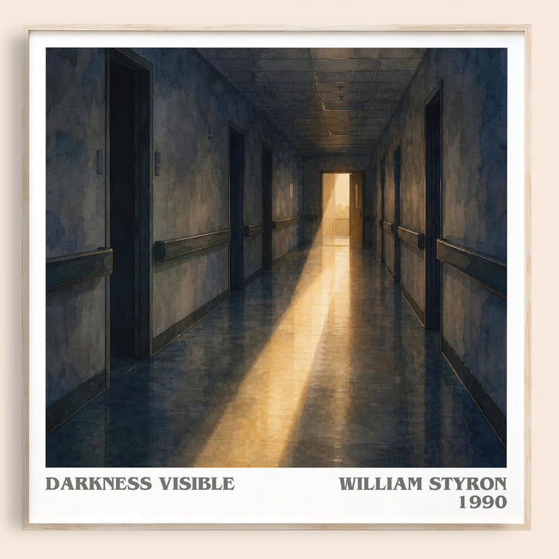 Darkness Visible literary book poster by William Styron – framed literary art print