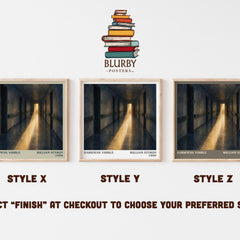 Darkness Visible literary print in frame leaning in hallway – memoir wall art