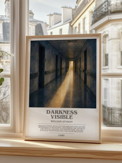 Darkness Visible bookish poster colour and style options – William Styron book art