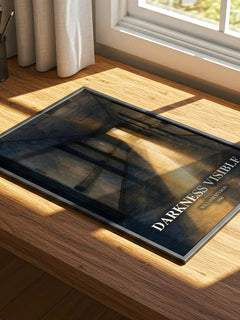 Darkness Visible watercolour book poster framed on wall – memoir wall art