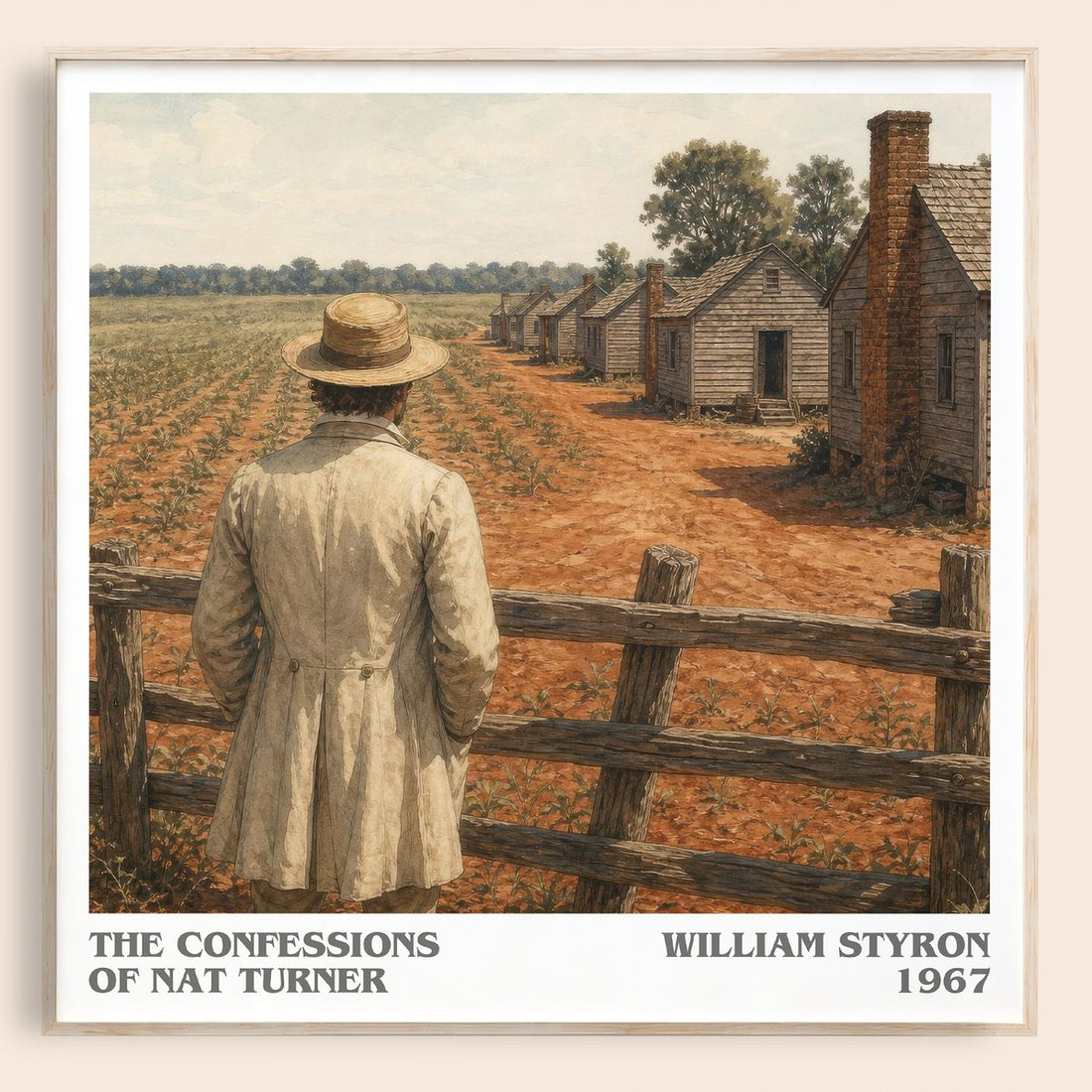 The Confessions of Nat Turner literary book poster by William Styron – framed literary art print