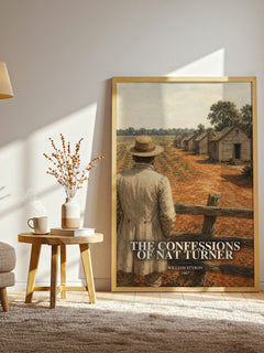 The Confessions of Nat Turner watercolour print in frame leaning in hallway – historical fiction wall art