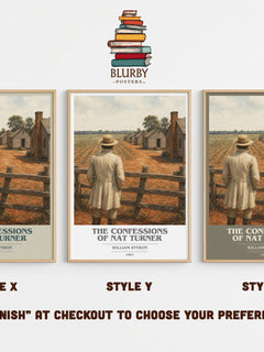 The Confessions of Nat Turner book cover print in frame leaning in hallway – historical fiction wall art