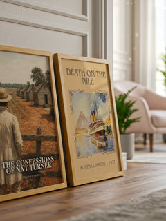The Confessions of Nat Turner watercolour print framed by window – literary home decor