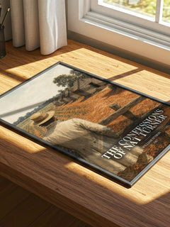 The Confessions of Nat Turner watercolour book poster framed on wall – historical fiction wall art