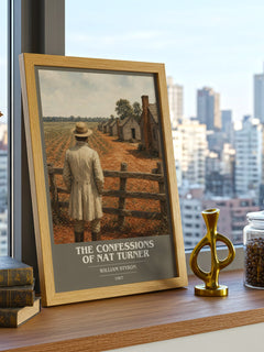 The Confessions of Nat Turner book cover print framed by window – literary home decor