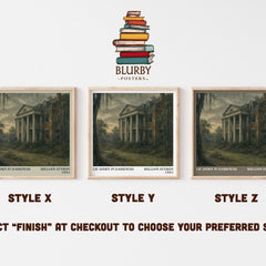 Lie down in Darkness literary print in frame leaning in hallway – literary fiction wall art