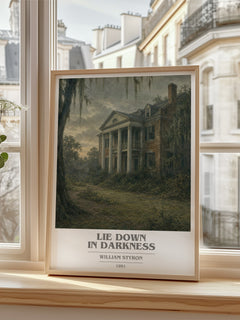 Lie down in Darkness book cover poster colour and style options – William Styron book art