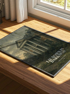 Lie down in Darkness watercolour book poster framed on wall – literary fiction wall art
