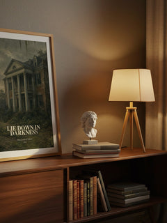 Lie down in Darkness watercolour print on bookshelf – William Styron fan gift