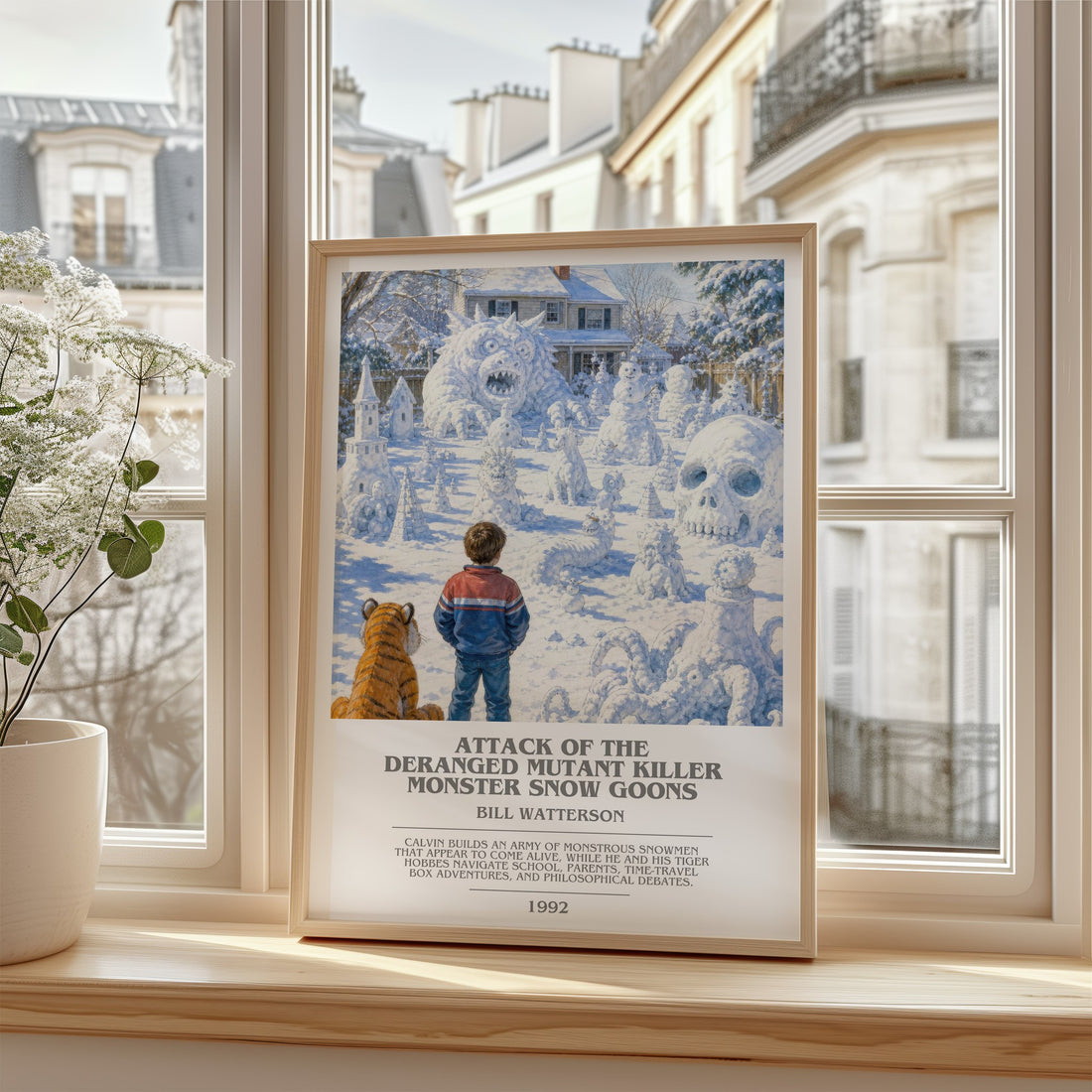 Attack of the Deranged Mutant Killer Monster Snow Goons bookish poster colour and style options – Bill Watterson book art
