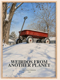 Weirdos from Another Planet watercolour book poster by Bill Watterson – framed literary art print