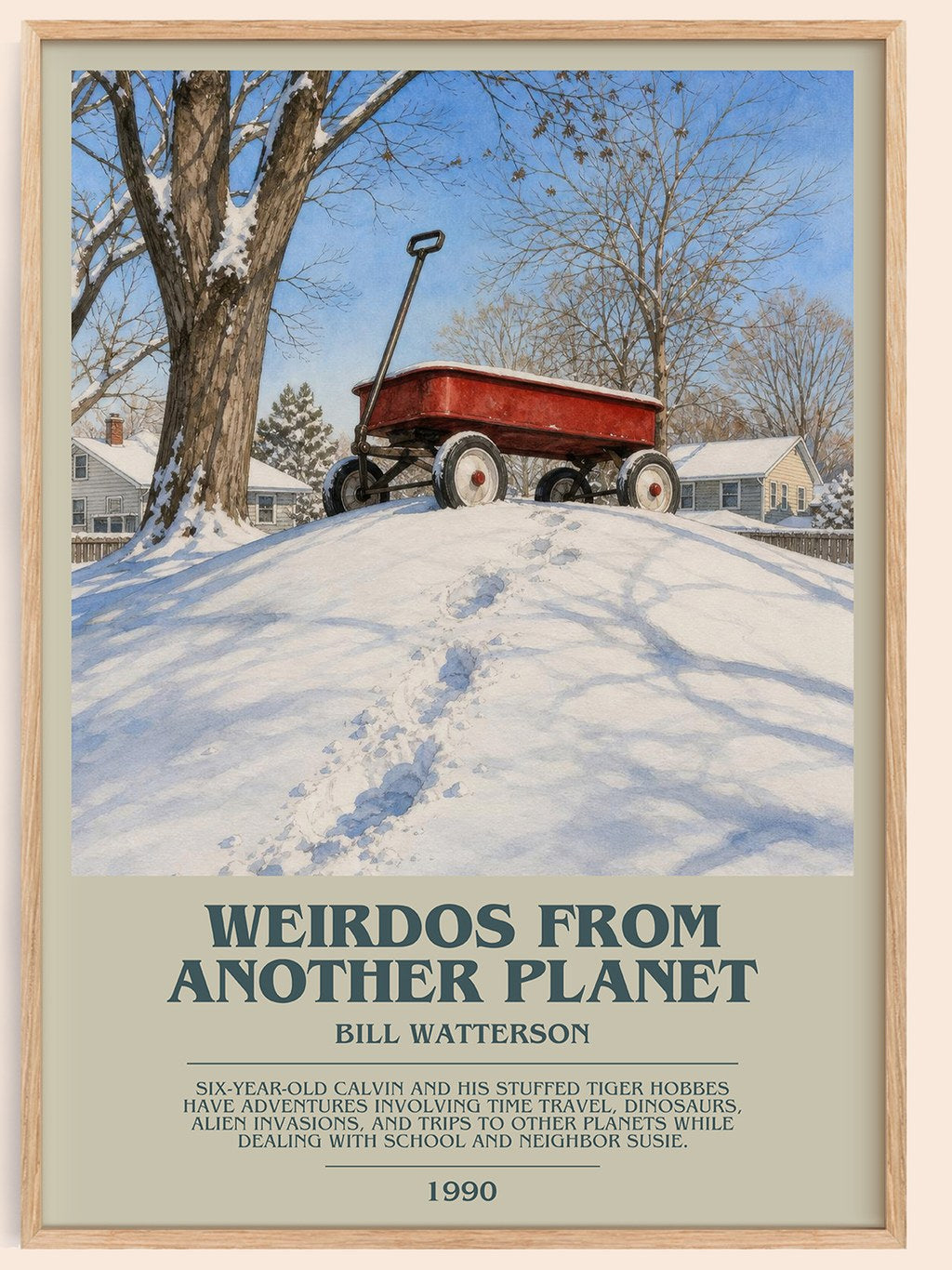 Weirdos from Another Planet bookish book poster by Bill Watterson – framed literary art print
