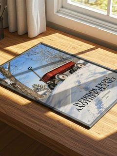 Weirdos from Another Planet watercolour book poster framed on wall – childrens wall art