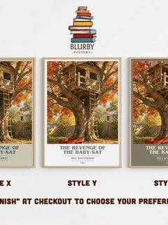 The revenge of the baby-sat book cover print in frame leaning in hallway – childrens wall art