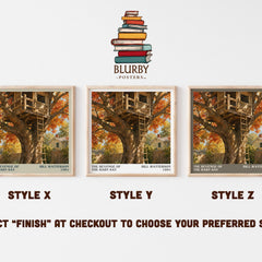 The revenge of the baby-sat literary print in frame leaning in hallway – childrens wall art