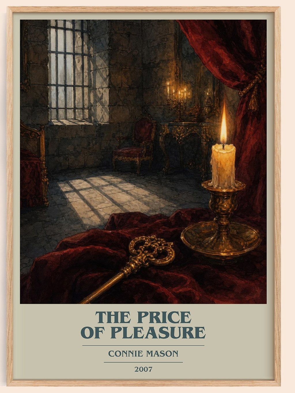 The Price of Pleasure book cover book poster by Connie Mason – framed literary art print