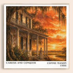 Caress and Conquer literary book poster by Connie Mason – framed literary art print