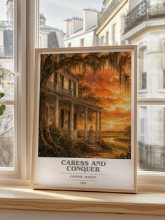 Caress and Conquer book cover poster colour and style options – Connie Mason book art