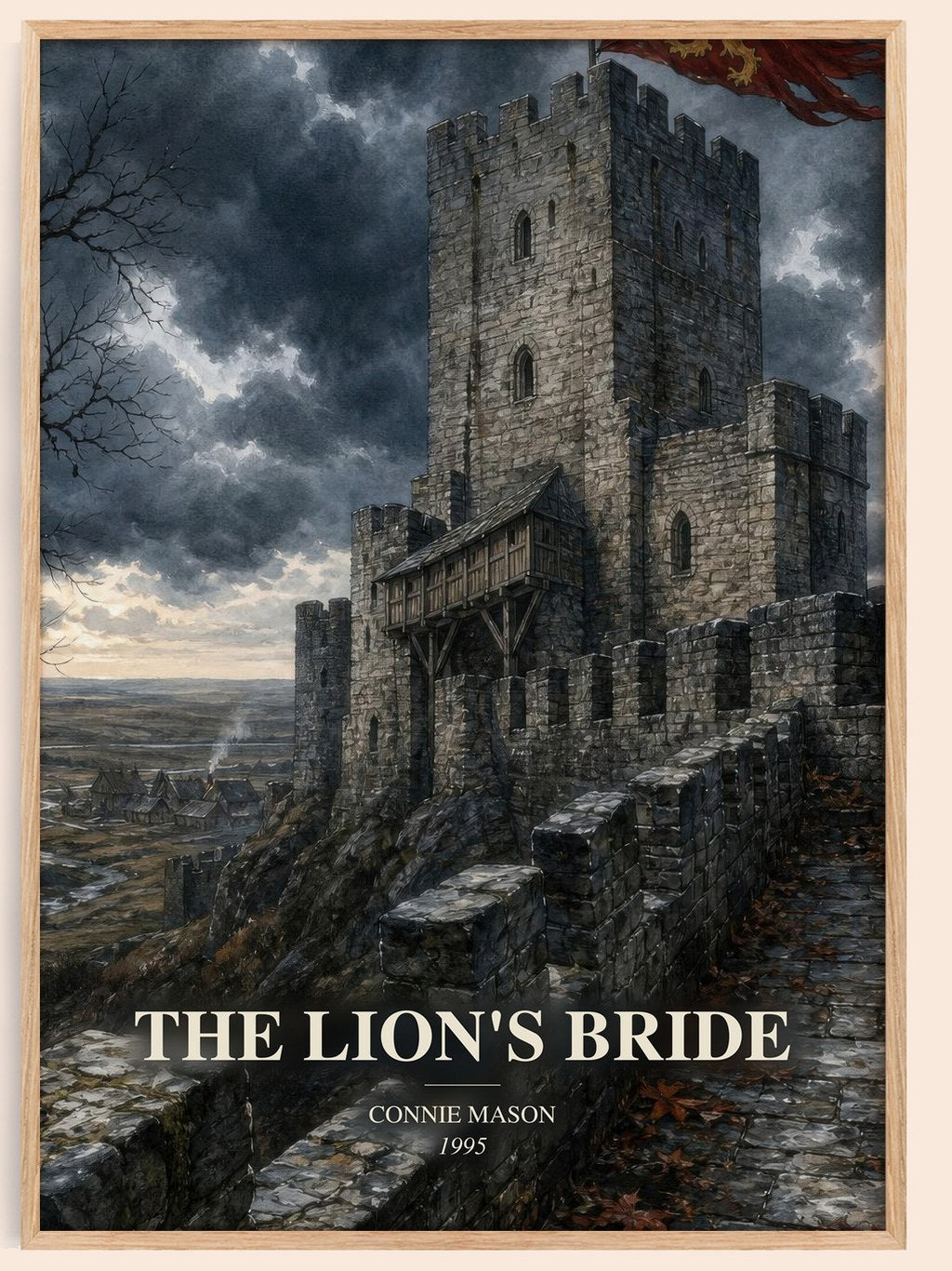 The Lion's Bride watercolour book poster by Connie Mason – framed literary art print