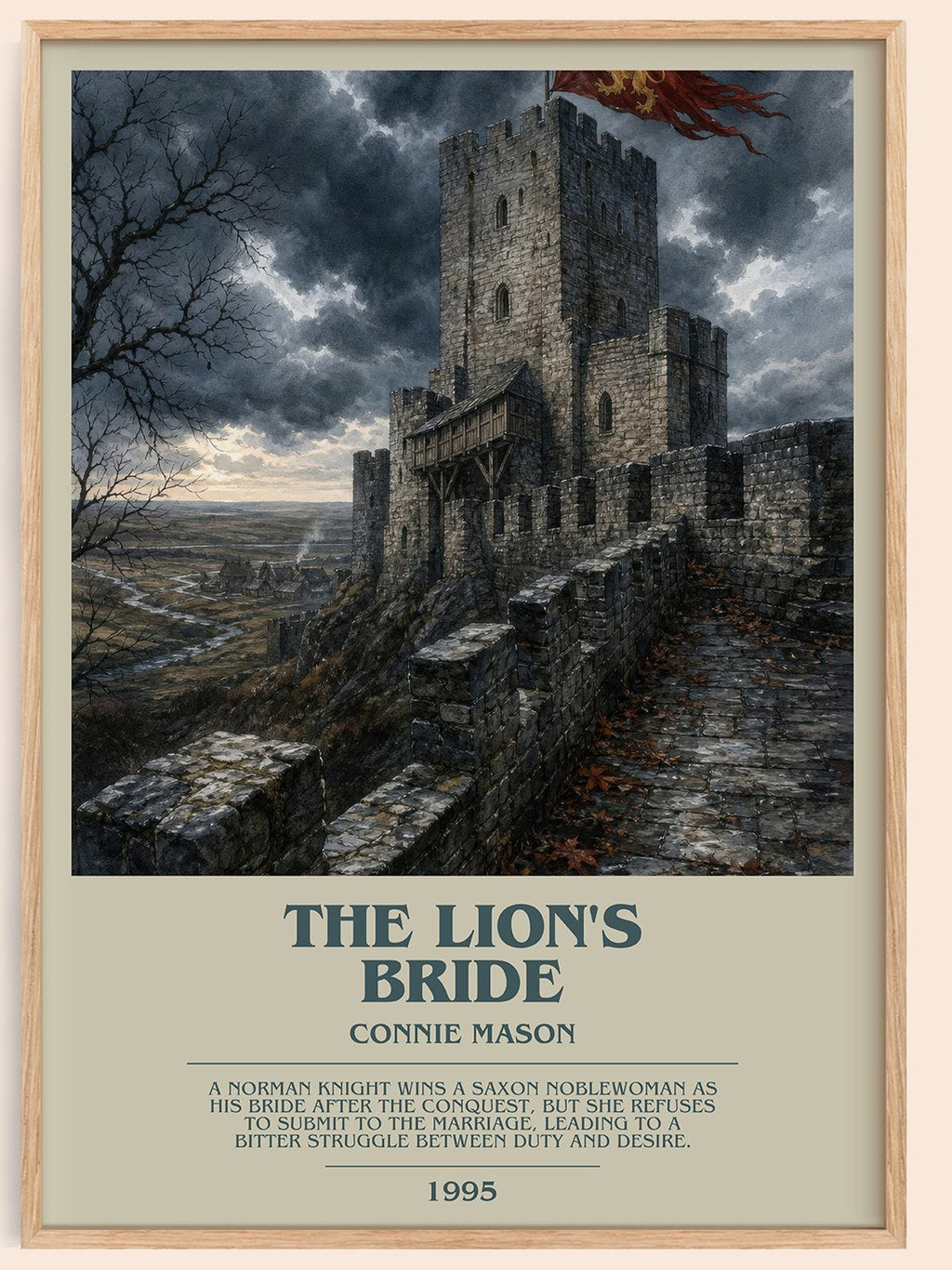 The Lion's Bride bookish book poster by Connie Mason – framed literary art print