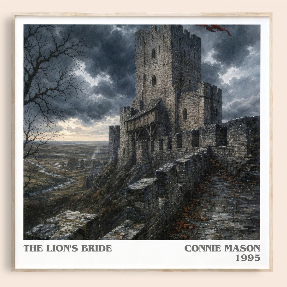 The Lion's Bride literary book poster by Connie Mason – framed literary art print