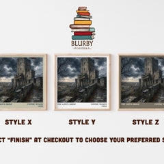 The Lion's Bride literary print in frame leaning in hallway – romance wall art