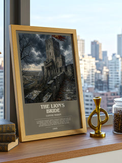 The Lion's Bride bookish print framed by window – literary home decor
