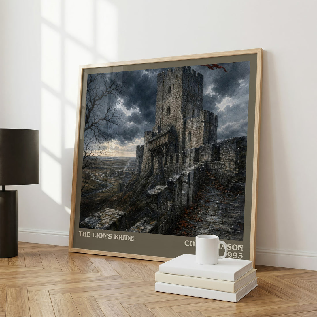 The Lion's Bride literary print framed by window – literary home decor