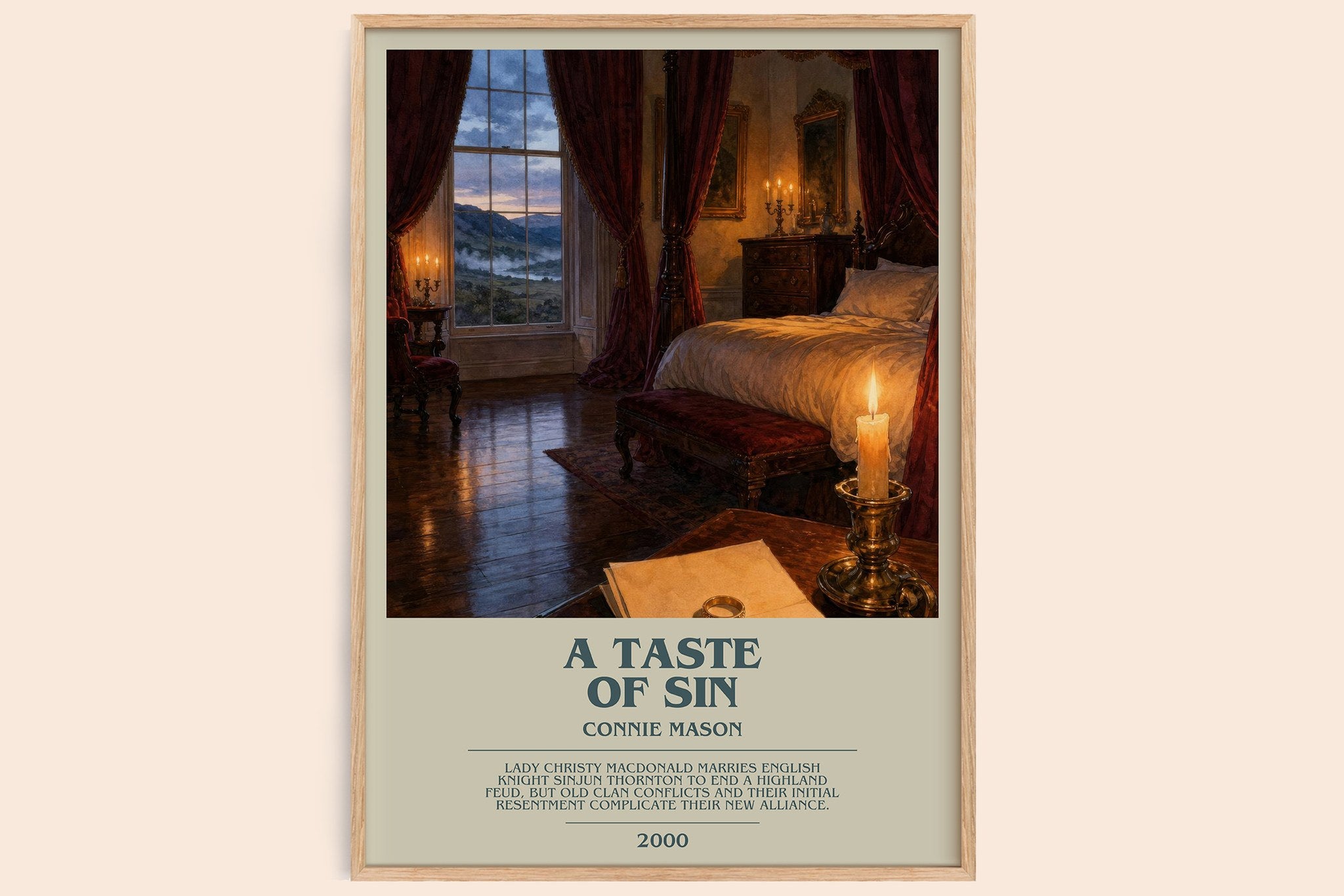 A Taste of Sin Bookish Wall Art by Connie Mason