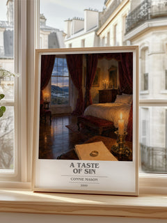 A Taste of Sin book cover poster colour and style options – Connie Mason book art